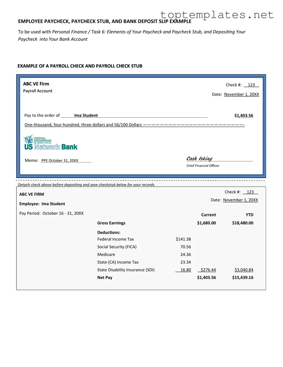 Free Payroll Check PDF Form