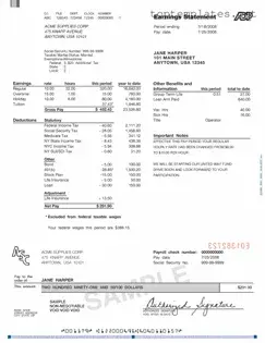 Free Adp Pay Stub PDF Form