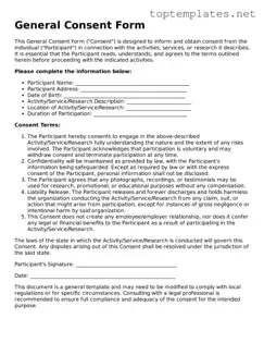 Valid Consent Template