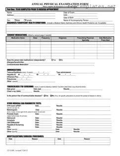 Free Annual Physical Examination PDF Form