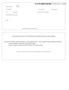 Free Auto Insurance Card PDF Form