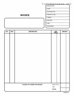Free Free And Invoice Pdf PDF Form