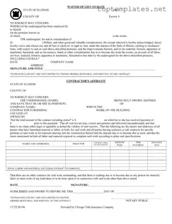 Free Chicago Title Waiver Format PDF Form