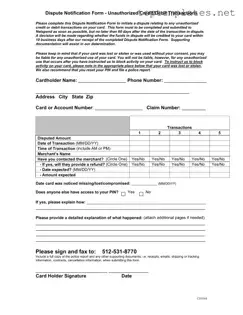 Free Netspend Dispute PDF Form
