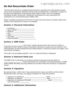 Valid Do Not Resuscitate Order Template