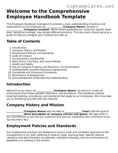 Valid Employee Handbook Template