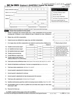 Free IRS 941 PDF Form