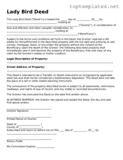Valid Lady Bird Deed Template