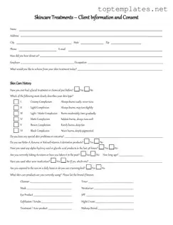 Free Facial Consent PDF Form