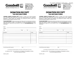 Free Goodwill donation receipt PDF Form