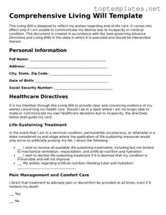 Valid Living Will Template