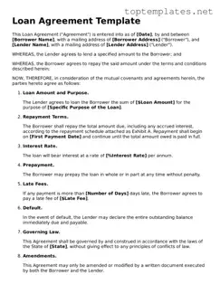 Valid Loan Agreement Template