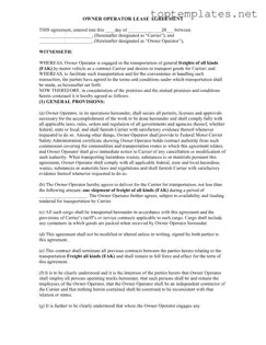 Free Owner Operator Lease Agreement PDF Form