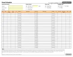 Free Electrical Panel Schedule PDF Form
