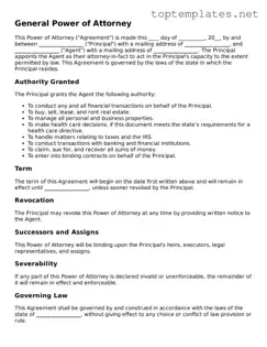 Valid Power of Attorney Template