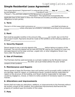 Valid Lease Agreement Template