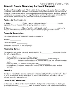 Valid Owner Financing Contract Template