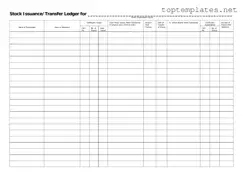 Free Stock Transfer Ledger PDF Form