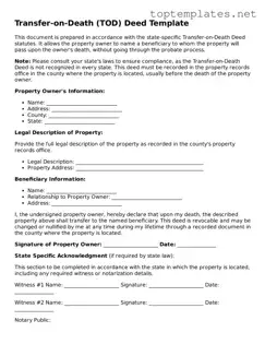 Valid Transfer-on-Death Deed Template