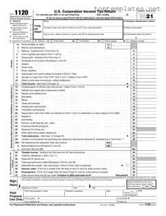 Free IRS 1120 PDF Form