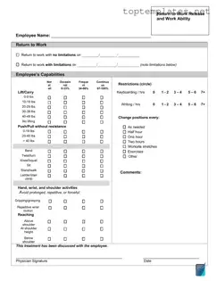 Free Work Release PDF Form